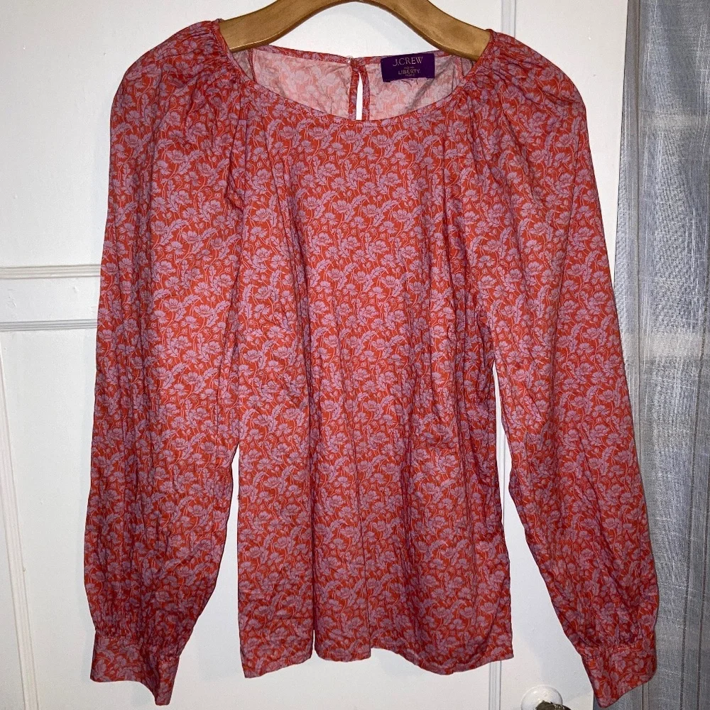 Puff-Sleeve Shirt in Liberty - Picture 3 of 9
